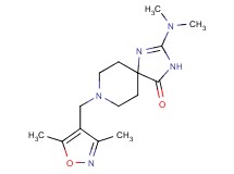 2-(dimethylamino)-8-[(3,5-dimethylisoxazol-4-yl)methyl]-1,3,8-triazaspiro[4.5]dec-1-en-4-one