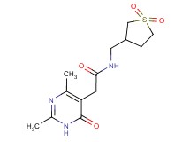 2-(2,4-dimethyl-6-oxo-1,6-dihydropyrimidin-5-yl)-N-[(1,1-dioxidotetrahydro-3-thienyl)methyl]acetamide