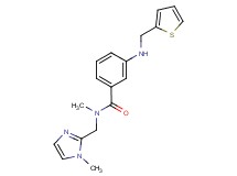 N-methyl-N-[(1-methyl-1H-imidazol-2-yl)methyl]-3-[(2-thienylmethyl)amino]benzamide