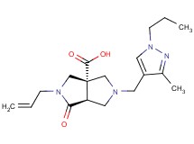 (3aS*,6aS*)-2-allyl-5-[(3-methyl-1-propyl-1H-pyrazol-4-yl)methyl]-1-oxohexahydropyrrolo[3,4-c]pyrrole-3a(1H)-carboxylic acid