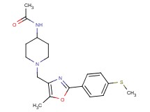 N-[1-({5-methyl-2-[4-(methylthio)phenyl]-1,3-oxazol-4-yl}methyl)piperidin-4-yl]acetamide