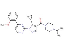 2-{5-cyclopropyl-4-[(4-isopropyl-1-piperazinyl)carbonyl]-1H-pyrazol-1-yl}-4-(2-methoxyphenyl)pyrimidine