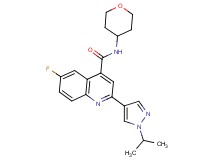 6-fluoro-2-(1-isopropyl-1H-pyrazol-4-yl)-N-(tetrahydro-2H-pyran-4-yl)quinoline-4-carboxamide