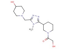 1-{[5-(1-glycoloylpiperidin-3-yl)-4-methyl-4H-1,2,4-triazol-3-yl]methyl}piperidin-4-ol