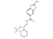 2-methyl-N-{2-[1-(methylsulfonyl)piperidin-2-yl]ethyl}-1,3-benzoxazole-6-carboxamide