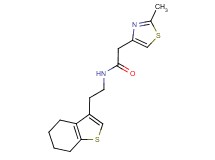 2-(2-methyl-1,3-thiazol-4-yl)-N-[2-(4,5,6,7-tetrahydro-1-benzothien-3-yl)ethyl]acetamide