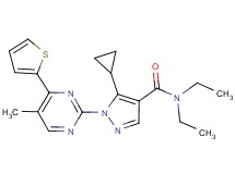5-cyclopropyl-N,N-diethyl-1-[5-methyl-4-(2-thienyl)-2-pyrimidinyl]-1H-pyrazole-4-carboxamide