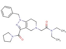 2-[1-benzyl-3-(1-pyrrolidinylcarbonyl)-1,4,6,7-tetrahydro-5H-pyrazolo[4,3-c]pyridin-5-yl]-N,N-diethylacetamide