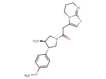 (3R*,4S*)-1-(6,7-dihydro-5H-[1,3]thiazolo[3,2-a]pyrimidin-3-ylacetyl)-4-(4-methoxyphenyl)pyrrolidin-3-amine