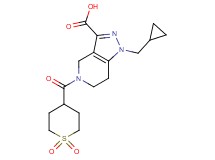 1-(cyclopropylmethyl)-5-[(1,1-dioxidotetrahydro-2H-thiopyran-4-yl)carbonyl]-4,5,6,7-tetrahydro-1H-pyrazolo[4,3-c]pyridine-3-carboxylic acid