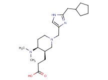 3-[(3R*,4S*)-1-{[2-(cyclopentylmethyl)-1H-imidazol-4-yl]methyl}-4-(dimethylamino)piperidin-3-yl]propanoic acid