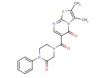 2,3-dimethyl-6-[(3-oxo-4-phenyl-1-piperazinyl)carbonyl]-5H-[1,3]thiazolo[3,2-a]pyrimidin-5-one