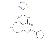 2-cyclopentyl-N-[1-(1,3-thiazol-2-yl)ethyl]-6,7,8,9-tetrahydro-5H-pyrimido[4,5-d]azepin-4-amine dihydrochloride