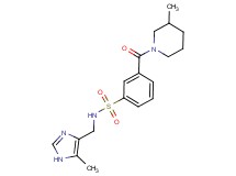 N-[(5-methyl-1H-imidazol-4-yl)methyl]-3-[(3-methylpiperidin-1-yl)carbonyl]benzenesulfonamide