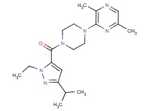 3-{4-[(1-ethyl-3-isopropyl-1H-pyrazol-5-yl)carbonyl]piperazin-1-yl}-2,5-dimethylpyrazine