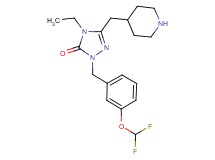 2-[3-(difluoromethoxy)benzyl]-4-ethyl-5-(piperidin-4-ylmethyl)-2,4-dihydro-3H-1,2,4-triazol-3-one
