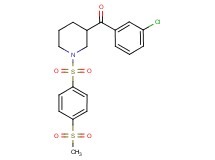 (3-chlorophenyl)(1-{[4-(methylsulfonyl)phenyl]sulfonyl}-3-piperidinyl)methanone