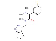 2-(dimethylamino)-2-(3-fluorophenyl)-N-methyl-N-(2,4,5,6-tetrahydrocyclopenta[c]pyrazol-3-ylmethyl)acetamide