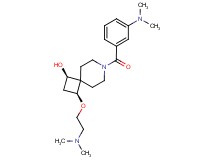 (1R*,3S*)-7-[3-(dimethylamino)benzoyl]-3-[2-(dimethylamino)ethoxy]-7-azaspiro[3.5]nonan-1-ol