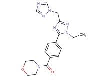 4-{4-[1-ethyl-3-(1H-1,2,4-triazol-1-ylmethyl)-1H-1,2,4-triazol-5-yl]benzoyl}morpholine