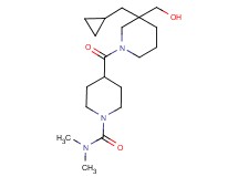 4-{[3-(cyclopropylmethyl)-3-(hydroxymethyl)piperidin-1-yl]carbonyl}-N,N-dimethylpiperidine-1-carboxamide