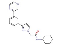 N-cyclohexyl-2-{3-[3-(2-pyrazinyl)phenyl]-1H-pyrazol-1-yl}acetamide