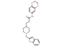 3-[1-(1-benzofuran-2-ylmethyl)-4-piperidinyl]-N-(2,3-dihydro-1,4-benzodioxin-6-yl)propanamide