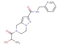 5-lactoyl-N-(pyridin-2-ylmethyl)-4,5,6,7-tetrahydropyrazolo[1,5-a]pyrazine-2-carboxamide