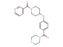 4-(4-{[1-(3-pyridinylcarbonyl)-4-piperidinyl]oxy}benzoyl)thiomorpholine