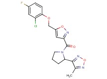3-[1-({5-[(2-chloro-4-fluorophenoxy)methyl]-3-isoxazolyl}carbonyl)-2-pyrrolidinyl]-4-methyl-1,2,5-oxadiazole