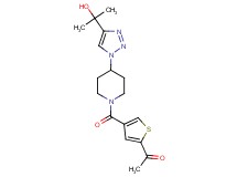 1-[4-({4-[4-(1-hydroxy-1-methylethyl)-1H-1,2,3-triazol-1-yl]piperidin-1-yl}carbonyl)-2-thienyl]ethanone