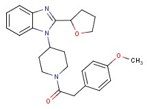 1-{1-[(4-methoxyphenyl)acetyl]-4-piperidinyl}-2-(tetrahydro-2-furanyl)-1H-benzimidazole