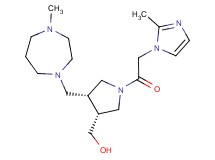 {(3R*,4R*)-4-[(4-methyl-1,4-diazepan-1-yl)methyl]-1-[(2-methyl-1H-imidazol-1-yl)acetyl]pyrrolidin-3-yl}methanol