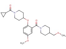 1-(cyclopropylcarbonyl)-4-(4-methoxy-2-{[4-(methoxymethyl)-1-piperidinyl]carbonyl}phenoxy)piperidine