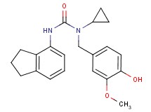 N-cyclopropyl-N'-(2,3-dihydro-1H-inden-4-yl)-N-(4-hydroxy-3-methoxybenzyl)urea