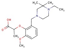 2-{2-[(4-ethyl-3,3-dimethylpiperazin-1-yl)methyl]-6-methoxyphenoxy}propanoic acid