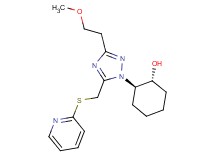 (1R*,2R*)-2-{3-(2-methoxyethyl)-5-[(pyridin-2-ylthio)methyl]-1H-1,2,4-triazol-1-yl}cyclohexanol