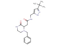 2-(1-benzyl-3-oxo-2-piperazinyl)-N-[(3-tert-butyl-1H-pyrazol-5-yl)methyl]acetamide