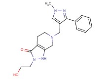 2-(2-hydroxyethyl)-6-[(1-methyl-3-phenyl-1H-pyrazol-4-yl)methyl]-1,2,4,5,6,7-hexahydro-3H-pyrazolo[3,4-c]pyridin-3-one