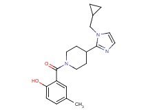2-({4-[1-(cyclopropylmethyl)-1H-imidazol-2-yl]piperidin-1-yl}carbonyl)-4-methylphenol