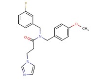 N-(3-fluorobenzyl)-3-(1H-imidazol-1-yl)-N-(4-methoxybenzyl)propanamide