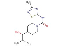 4-(1-hydroxy-2-methylpropyl)-N-(3-methyl-1,2,4-thiadiazol-5-yl)piperidine-1-carboxamide