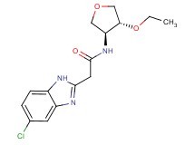 2-(5-chloro-1H-benzimidazol-2-yl)-N-[(3S*,4R*)-4-ethoxytetrahydrofuran-3-yl]acetamide