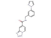 N-[3-(1H-pyrazol-1-yl)benzyl]tetrazolo[1,5-a]pyridine-7-carboxamide