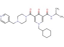 1-(cyclohexylmethyl)-N-isopropyl-4-oxo-5-{[4-(4-pyridinylmethyl)-1-piperazinyl]carbonyl}-1,4-dihydro-3-pyridinecarboxamide