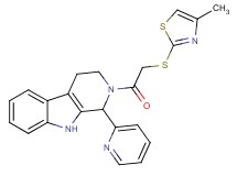 2-{[(4-methyl-1,3-thiazol-2-yl)thio]acetyl}-1-(2-pyridinyl)-2,3,4,9-tetrahydro-1H-beta-carboline