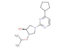 (3S*,4S*)-1-(4-cyclopentylpyrimidin-2-yl)-4-isopropoxypyrrolidin-3-ol