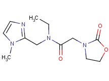 N-ethyl-N-[(1-methyl-1H-imidazol-2-yl)methyl]-2-(2-oxo-1,3-oxazolidin-3-yl)acetamide