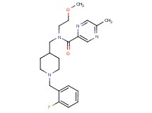 N-{[1-(2-fluorobenzyl)-4-piperidinyl]methyl}-N-(2-methoxyethyl)-5-methyl-2-pyrazinecarboxamide