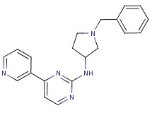 N-(1-benzyl-3-pyrrolidinyl)-4-(3-pyridinyl)-2-pyrimidinamine